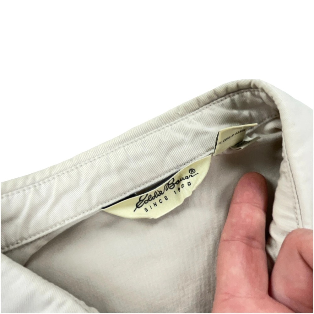Eddie Bauer Jacket Men Medium Tan Twill Jean Denim Unlined‎ Hunting Coat Adult - Picture 4 of 13